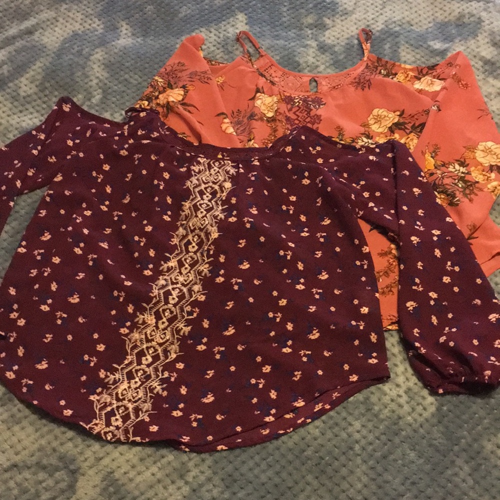 2, Rewind, off the shoulder tops ( sold together )